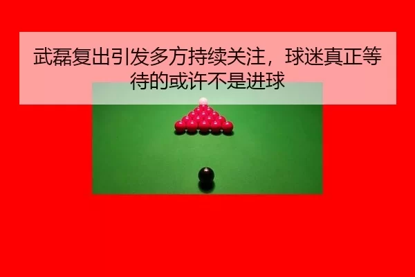 武磊复出引发多方持续关注，球迷真正等待的或许不是进球